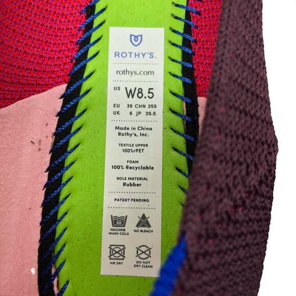 Rothy’s The Flat in Berry Lattice Retired Color Size 8.5 - Picture 5 of 8